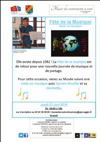 Fête de la musique ... donc visite en musique. Le jeudi 21 juin 2018 à La Couture-Boussey. Eure.  14H30